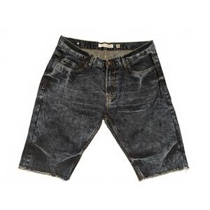 Evolution In Design Acid Wash Denim Cutoff Casual Jean Shorts Mens 38 38x13